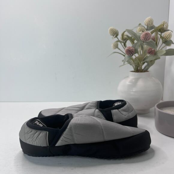 P448 Laby Quilted Puffer Slip On Sneaker Comfort Round Toe Grey Women 7.5/EU 38 - Picture 3 of 9